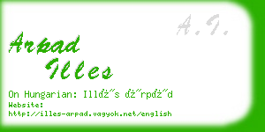 arpad illes business card